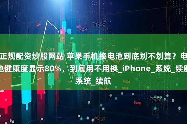 正规配资炒股网站 苹果手机换电池到底划不划算？电池健康度显示80%，到底用不用换_iPhone_系统_续航